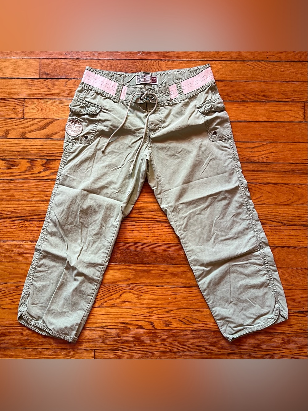 vintage y2k old navy green cargo capris